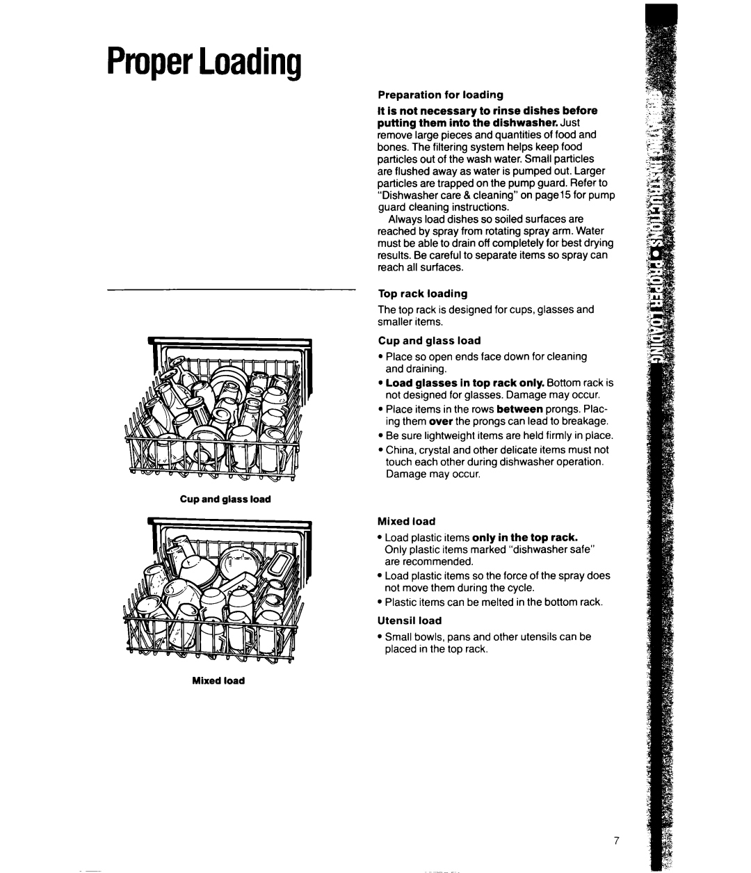 Whirlpool DP8350XV manual ProperLoading 