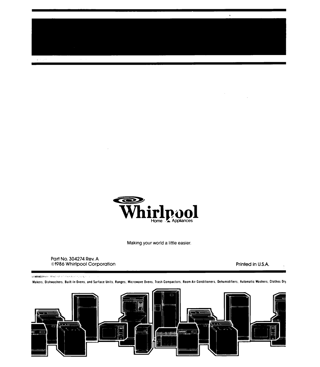 Whirlpool DU1098XR manual ~irlpuol 