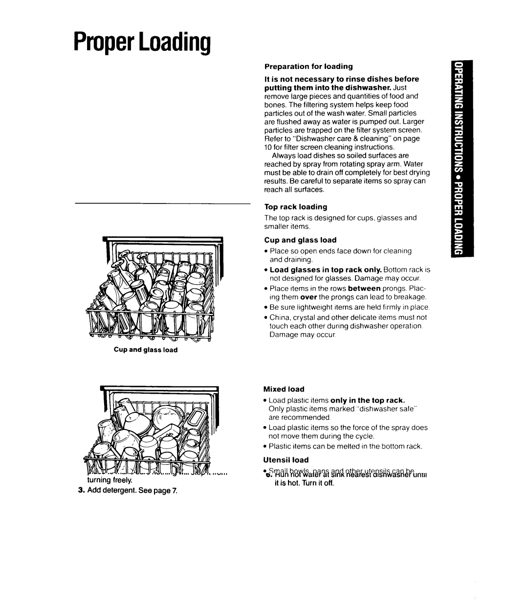 Whirlpool DU4000XY manual ProperLoading, Preparation for loading 