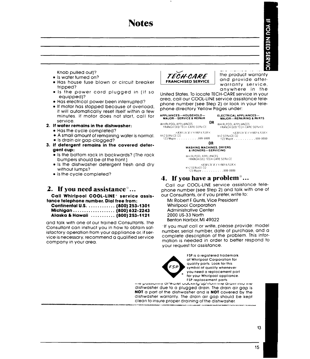 Whirlpool DU4500XM manual 