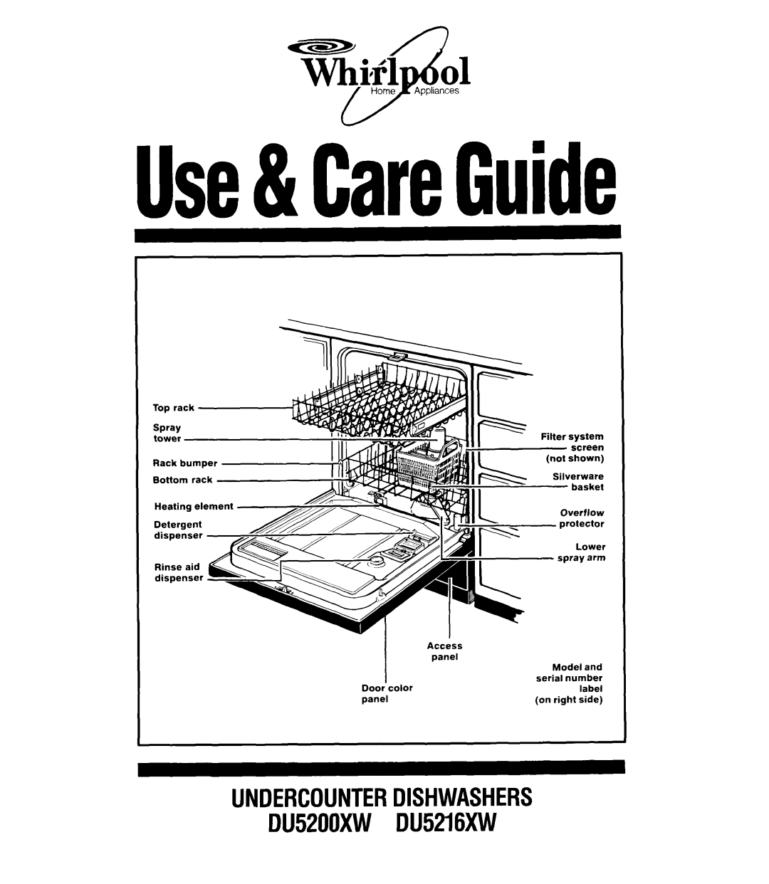 Whirlpool DU52l6XW manual Use&CareGuide 