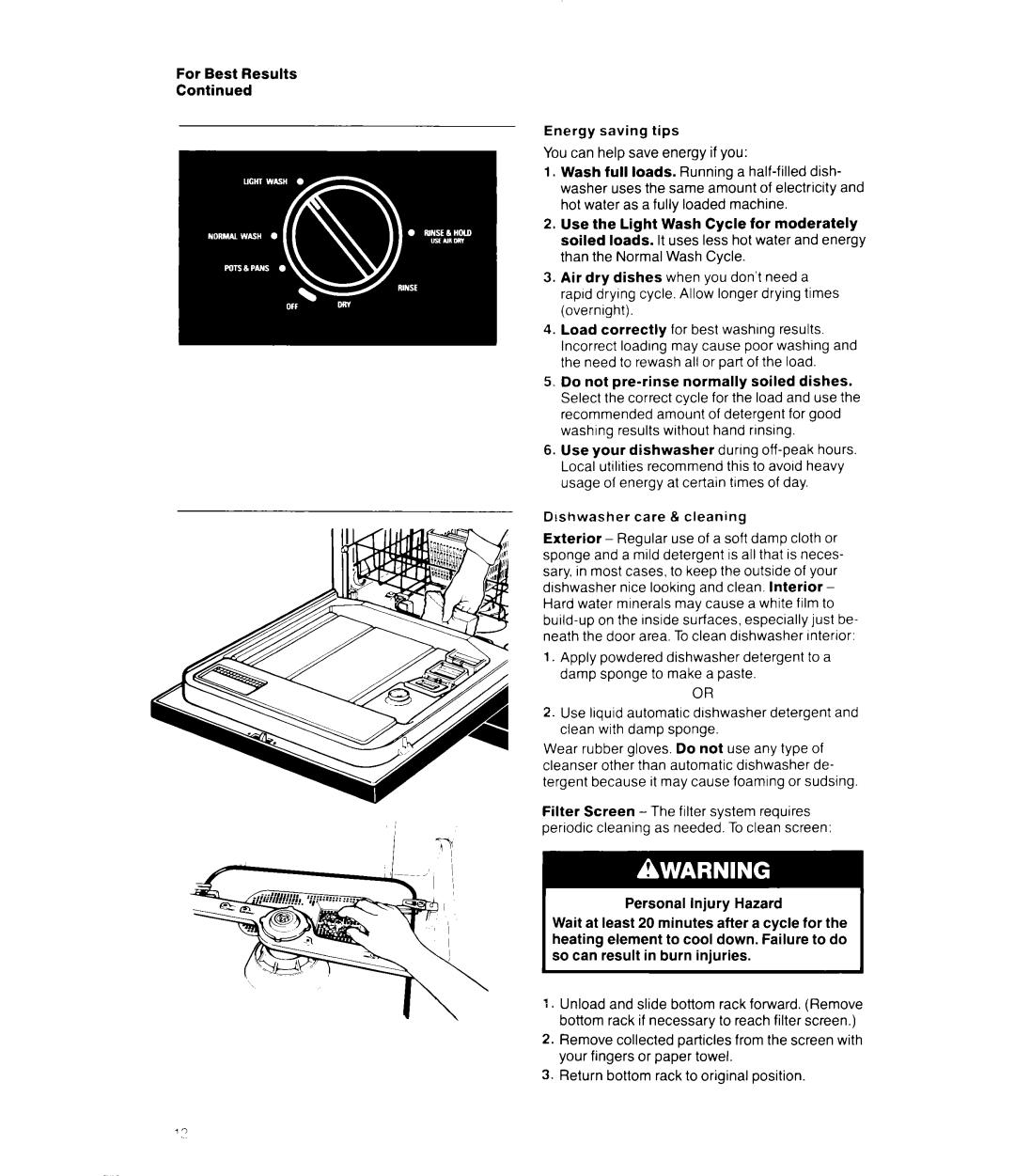 Whirlpool DU52l6XW manual 