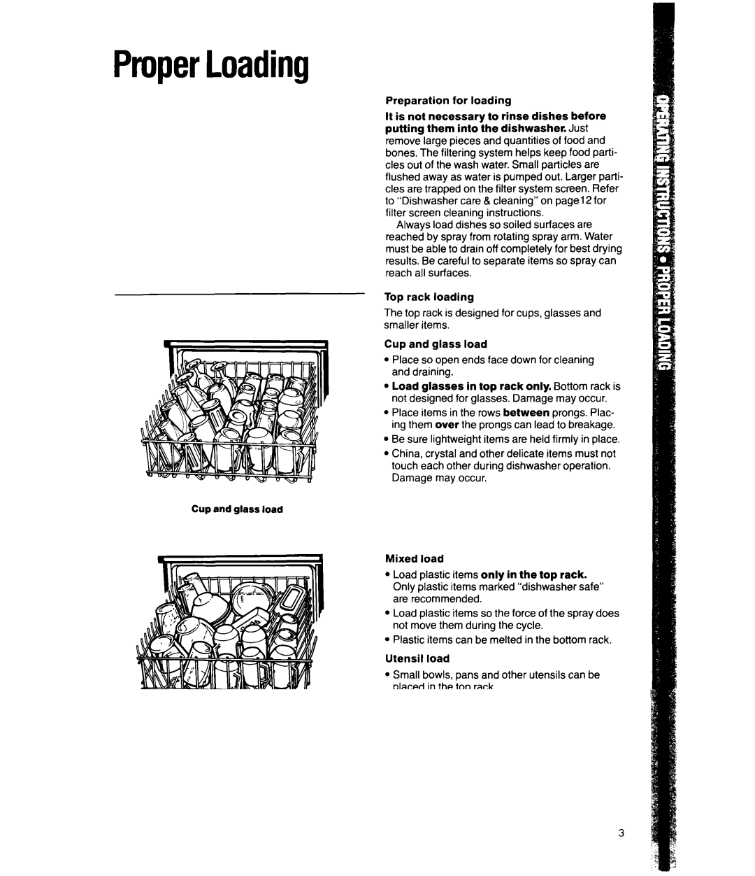 Whirlpool DU5000XW, DU5Ol6XW manual ProperLoading 