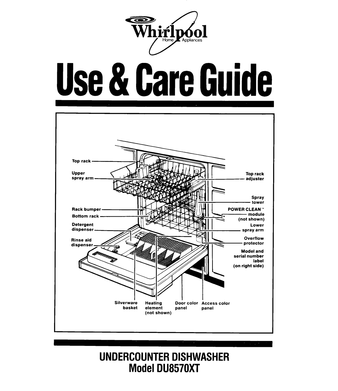 Whirlpool DU8570XT manual Use&CareGuide 