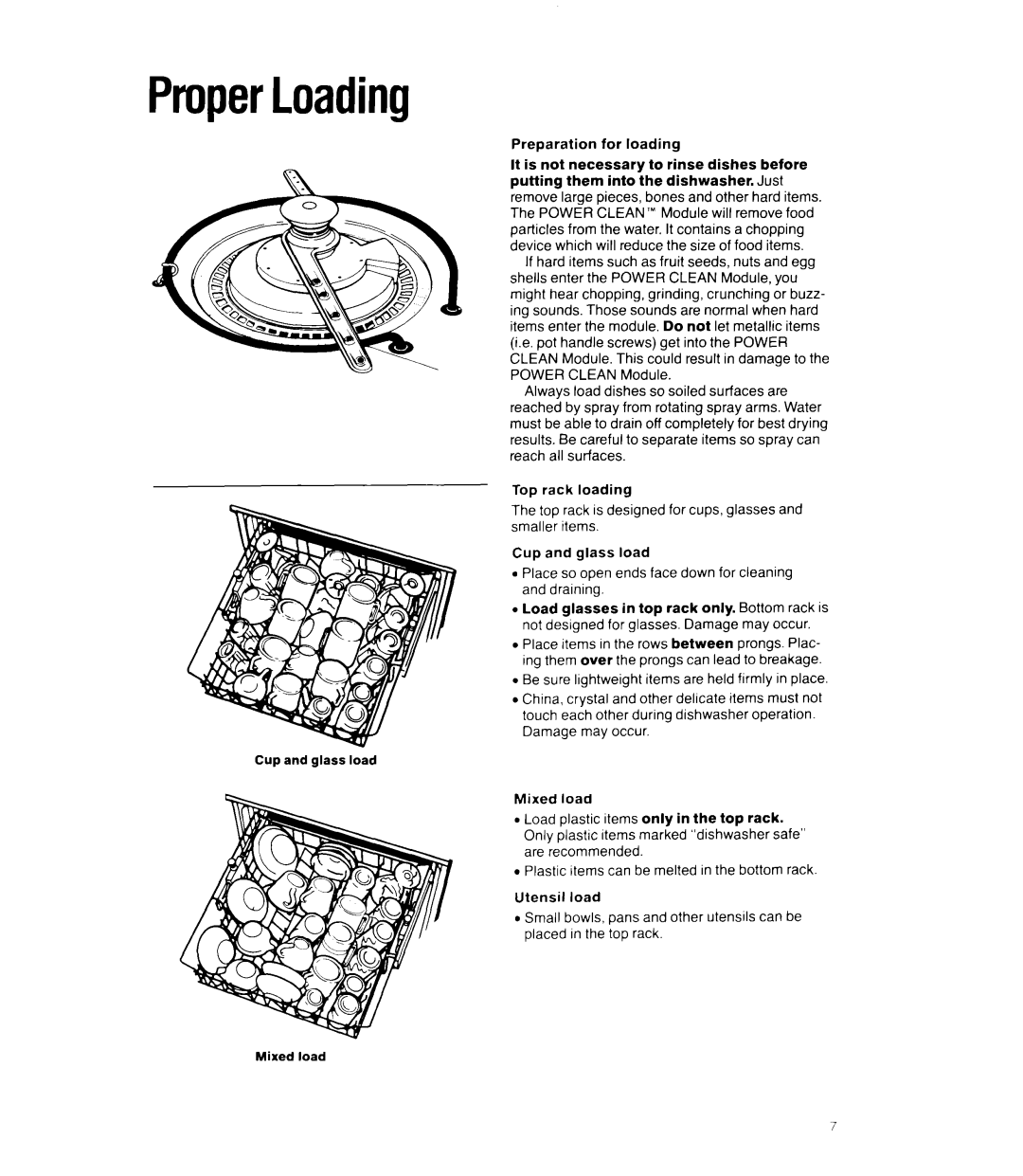 Whirlpool DU8570XT manual ProperLoading 