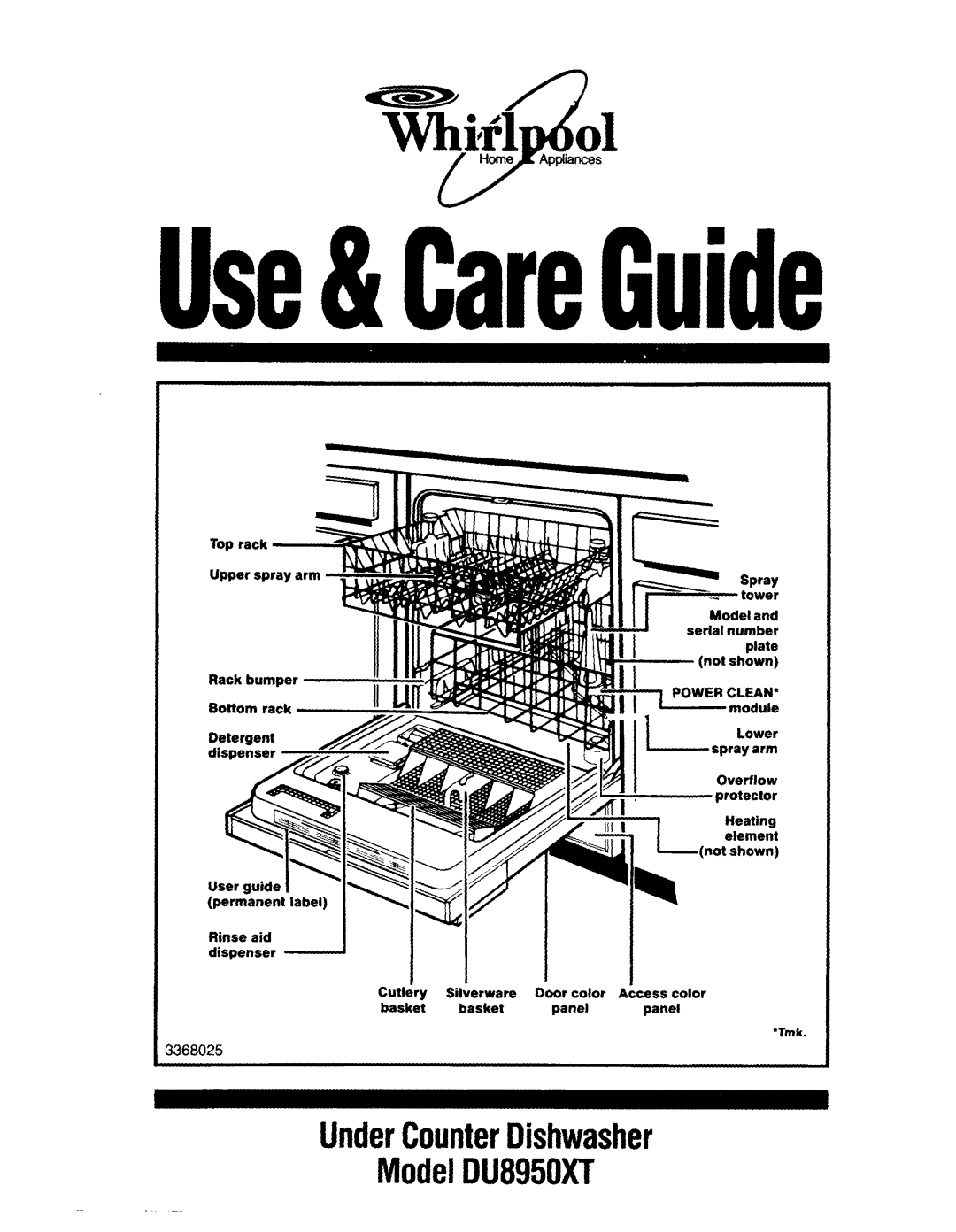 Whirlpool DU8950XT manual 