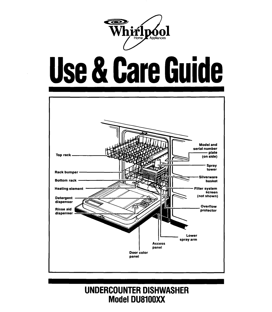 Whirlpool DU8lOOXX manual Use&CareGuide 