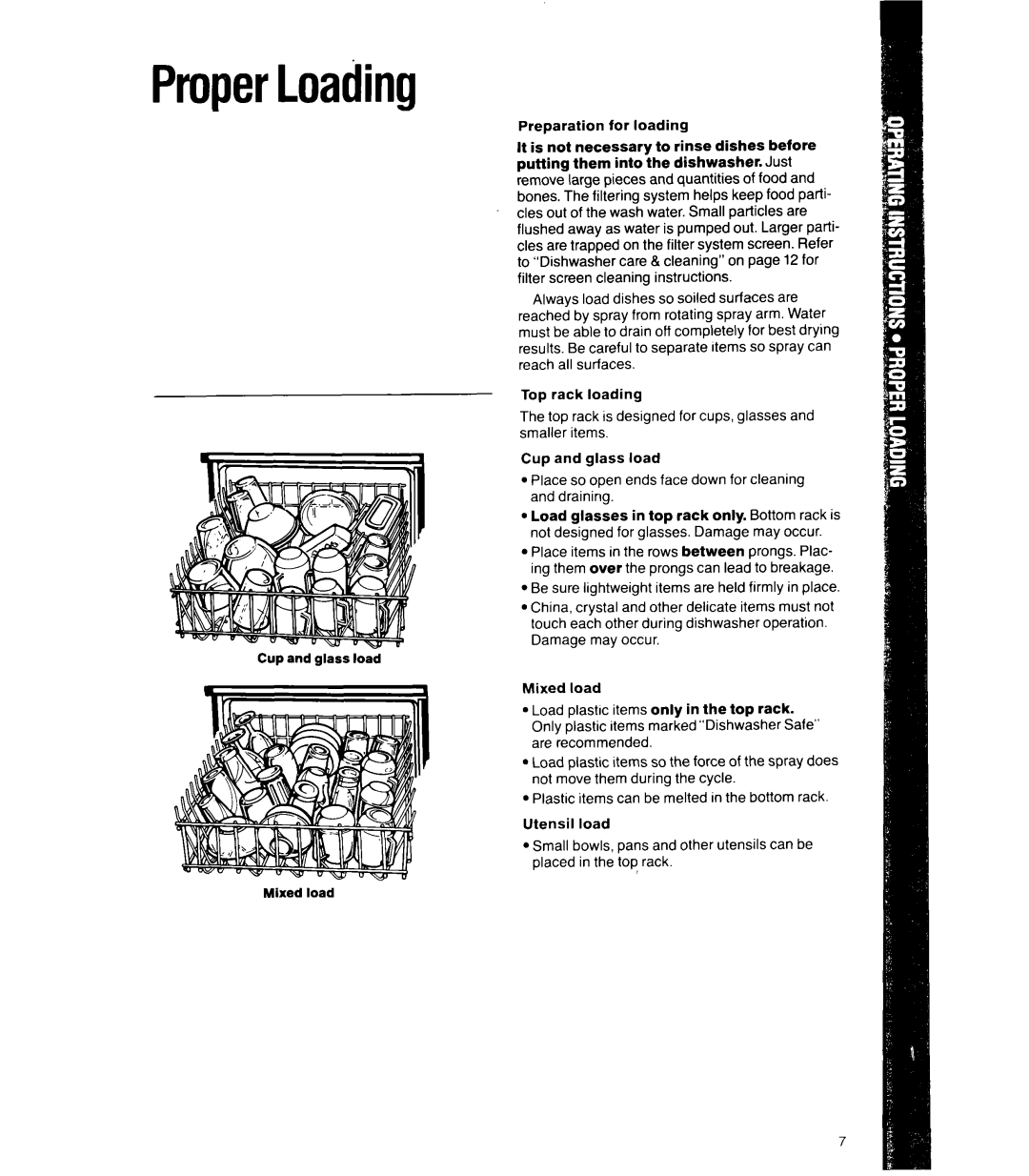 Whirlpool DU8lOOXX manual ProperLoading 