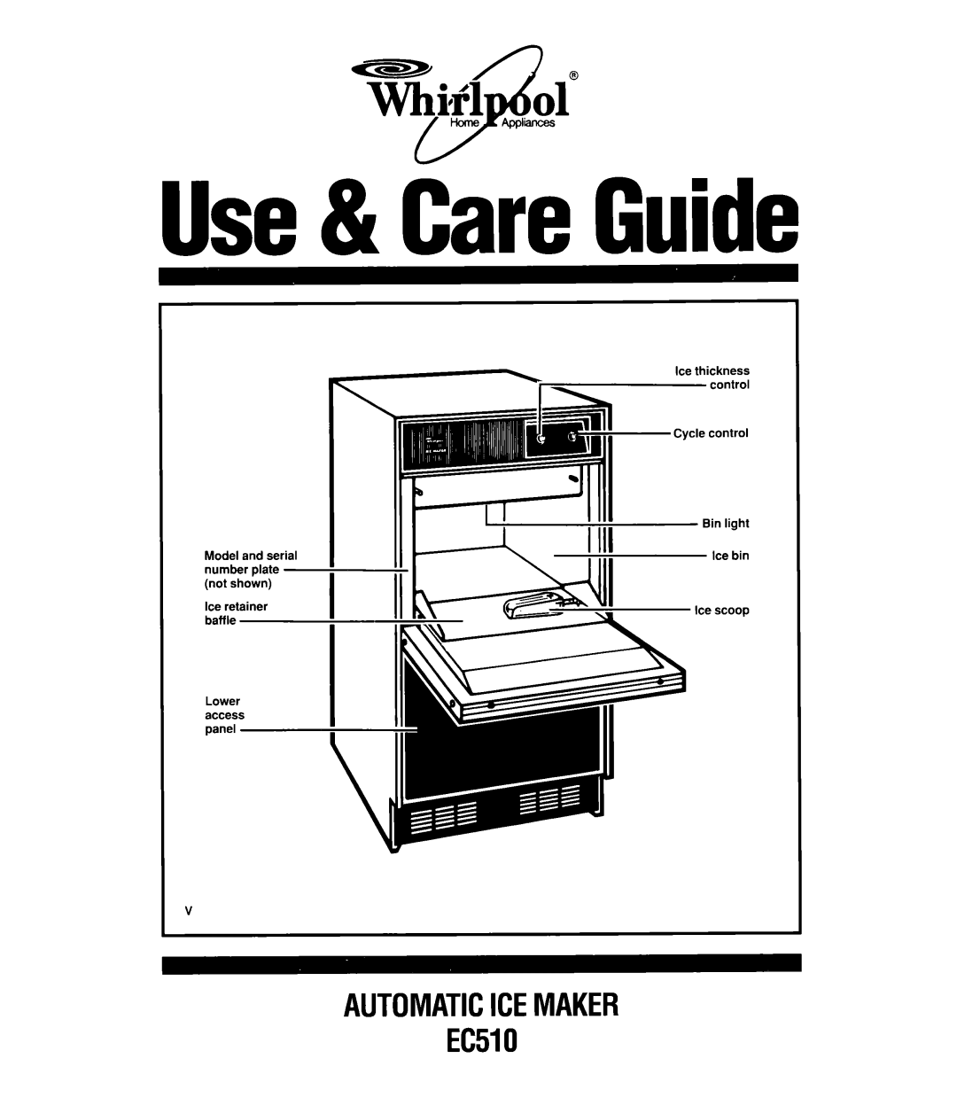 Whirlpool EC510 manual Use& CareGuide 