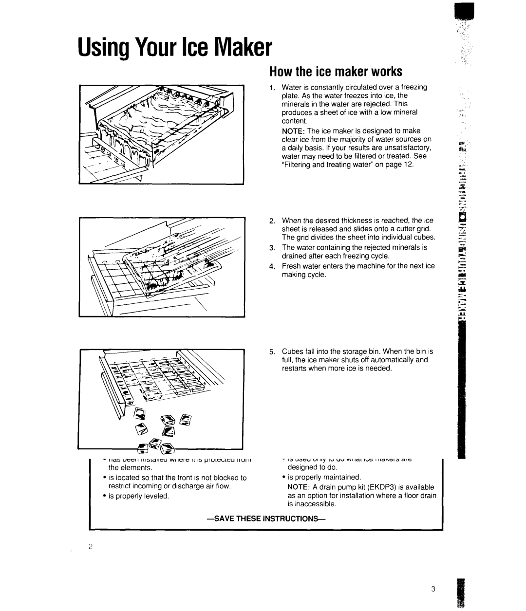 Whirlpool EC510 manual UsingYourIceMaker, Howthe ice makerworks 