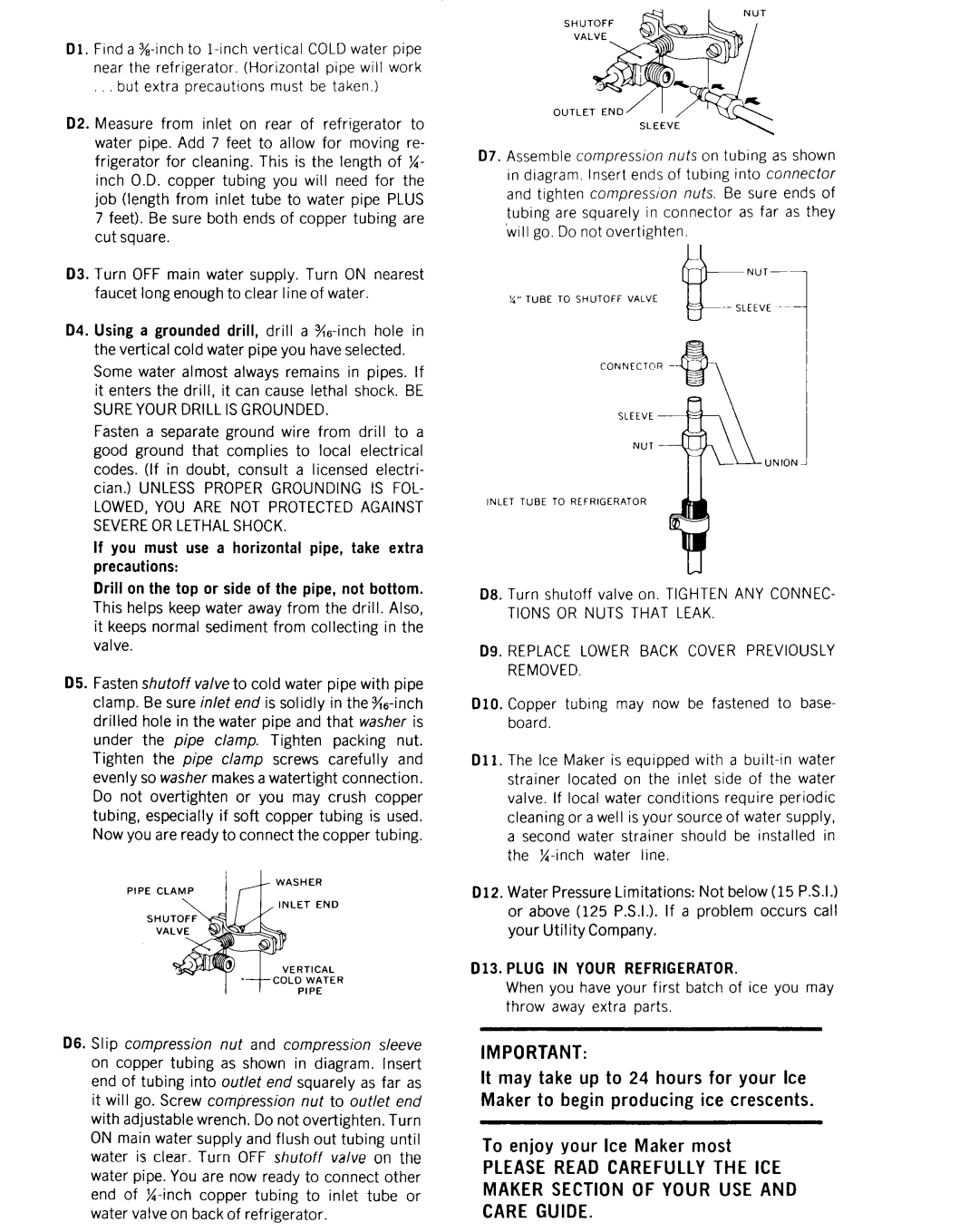 Whirlpool ECKMF-6 manual LOWED, YOU are not Protected Against Severe or Lethal Shock, Plug in Your Refrigerator 