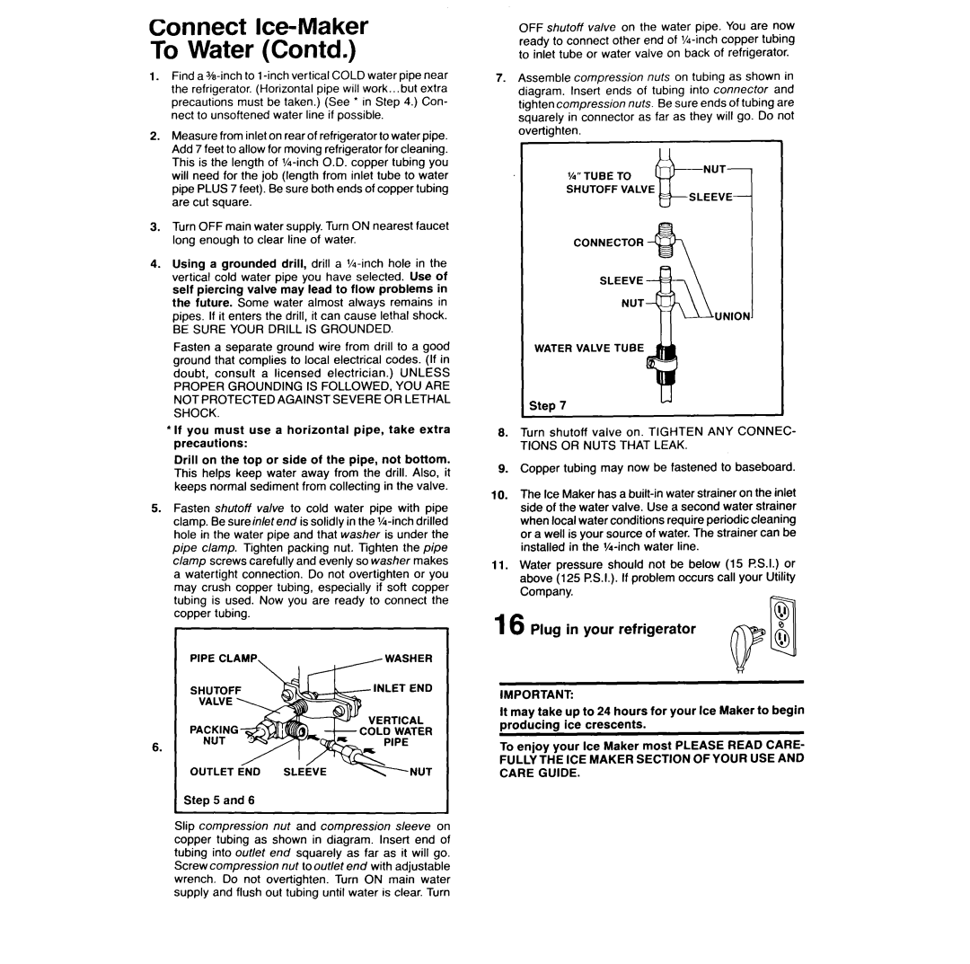 Whirlpool ECKMF-83 manual Be Sure Your Drill is Grounded, Tions or Nuts That Leak 