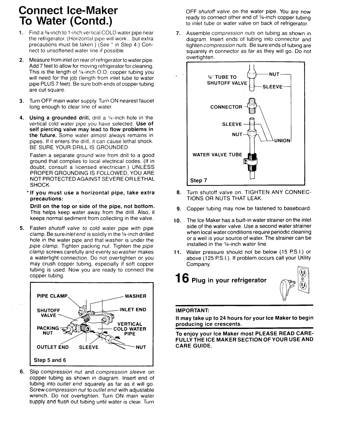 Whirlpool ECKMF-831 manual Be Sure Your Drill is Grounded, Tions or Nuts That Leak 