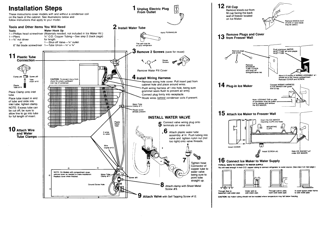 Whirlpool ECKMF-86 manual Installation, Steps 