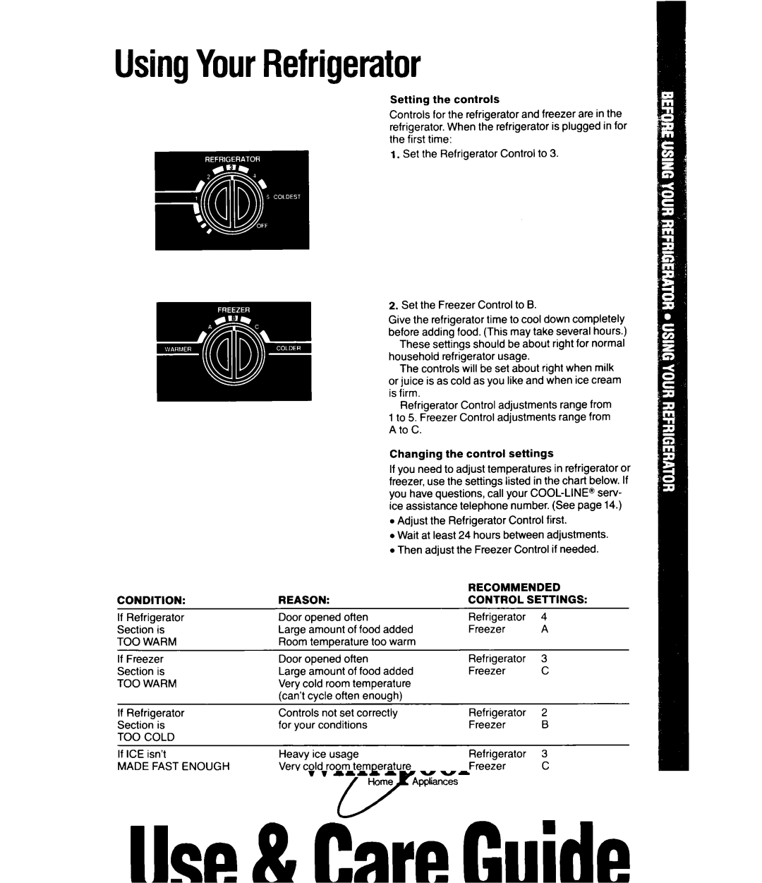 Whirlpool ED20HK, ED20GK manual UsingYourRefrigerator 