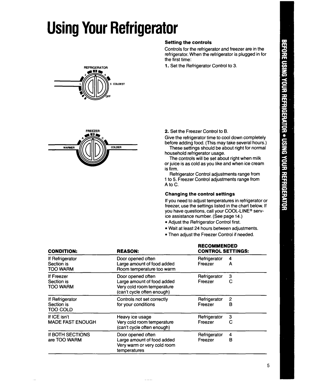 Whirlpool ED20SK manual UsingYourRefrigerator 