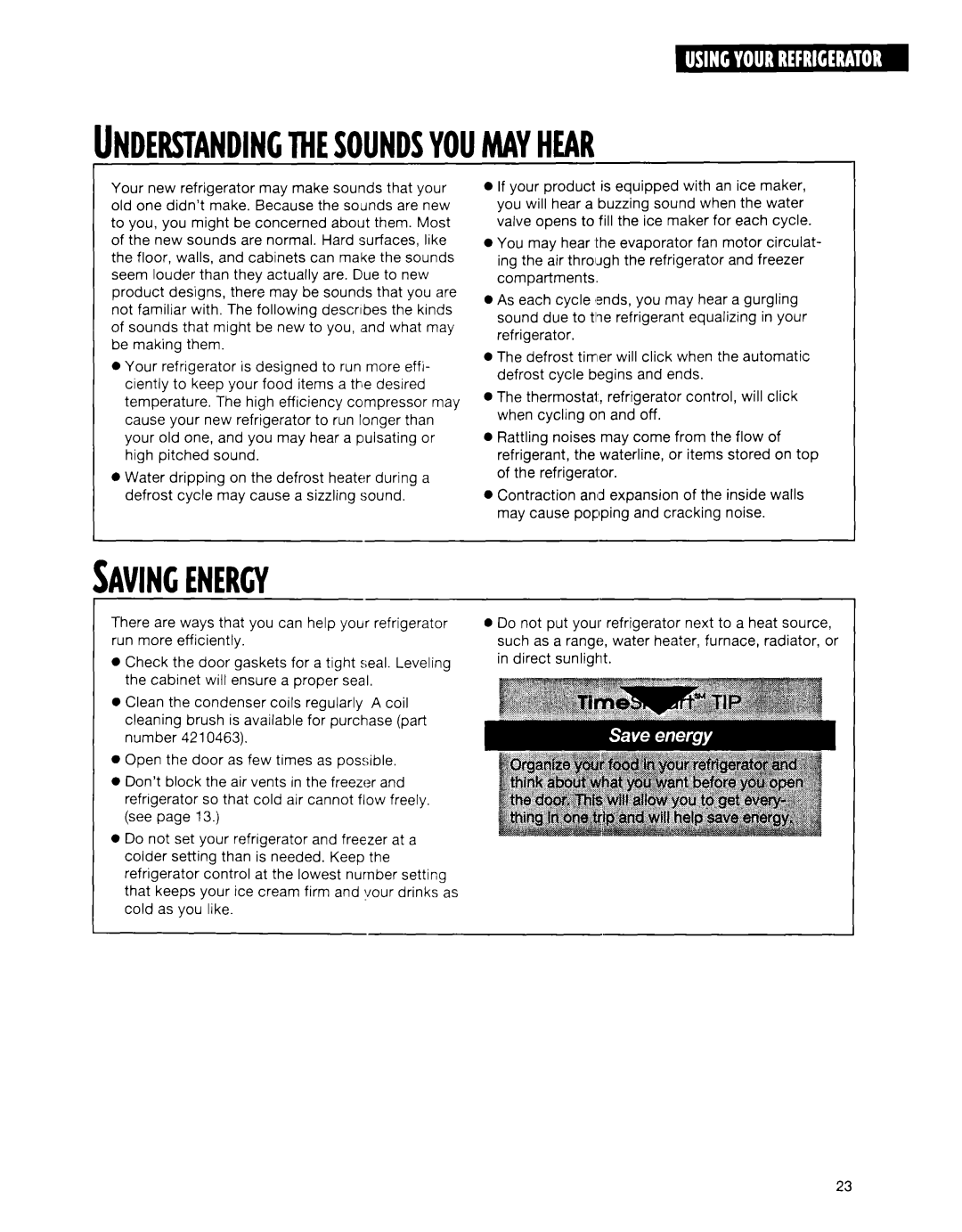 Whirlpool ED20TWXDN02 manual Savingenergy 