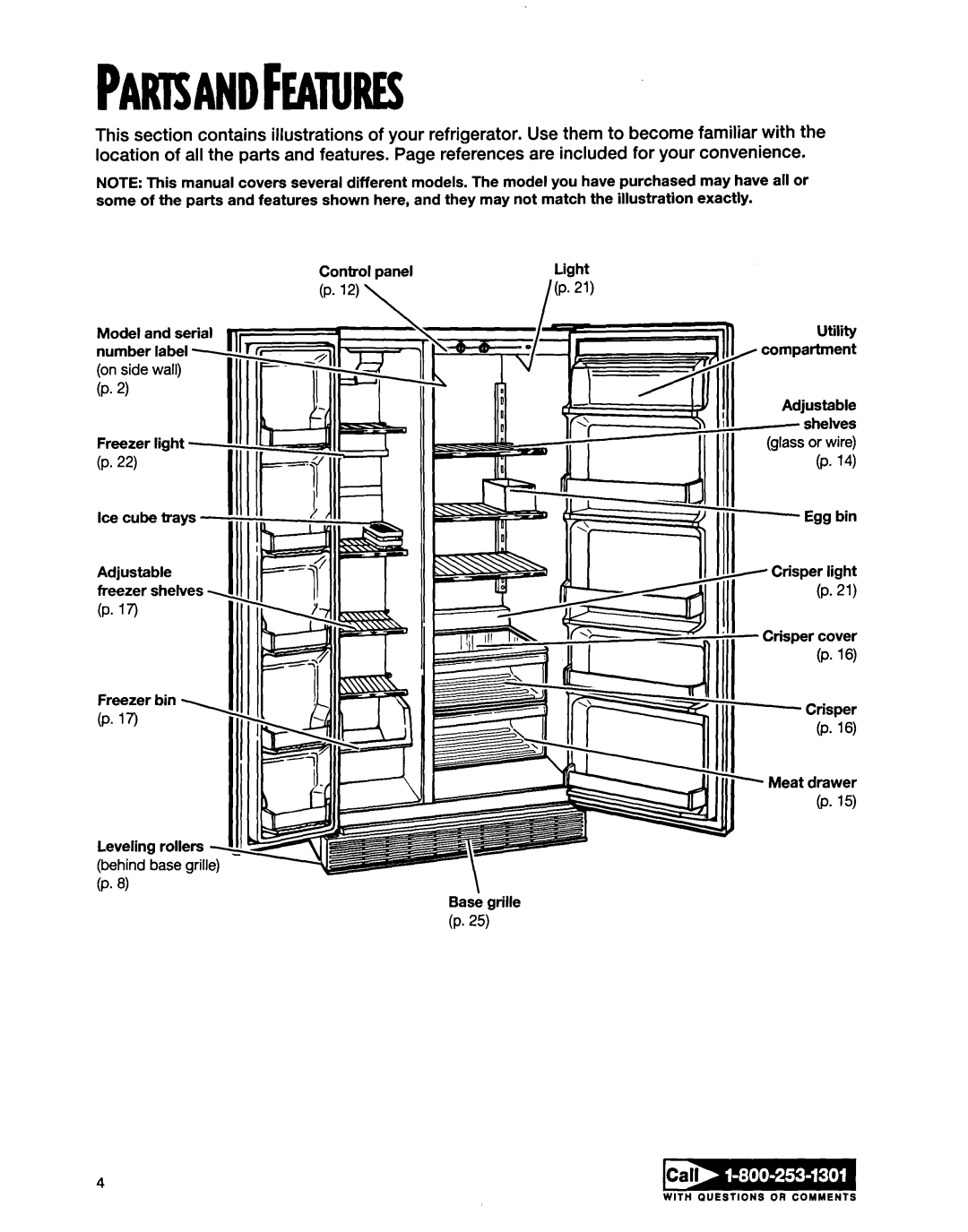 Whirlpool ED20TWXDN02 manual With Questions or Comments 