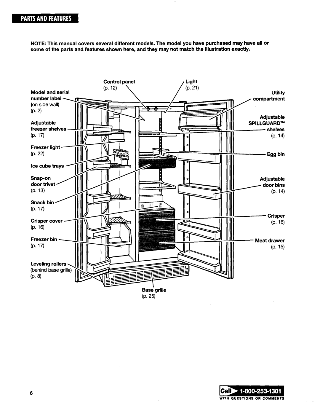 Whirlpool ED20TWXDN02 manual Adjustable 