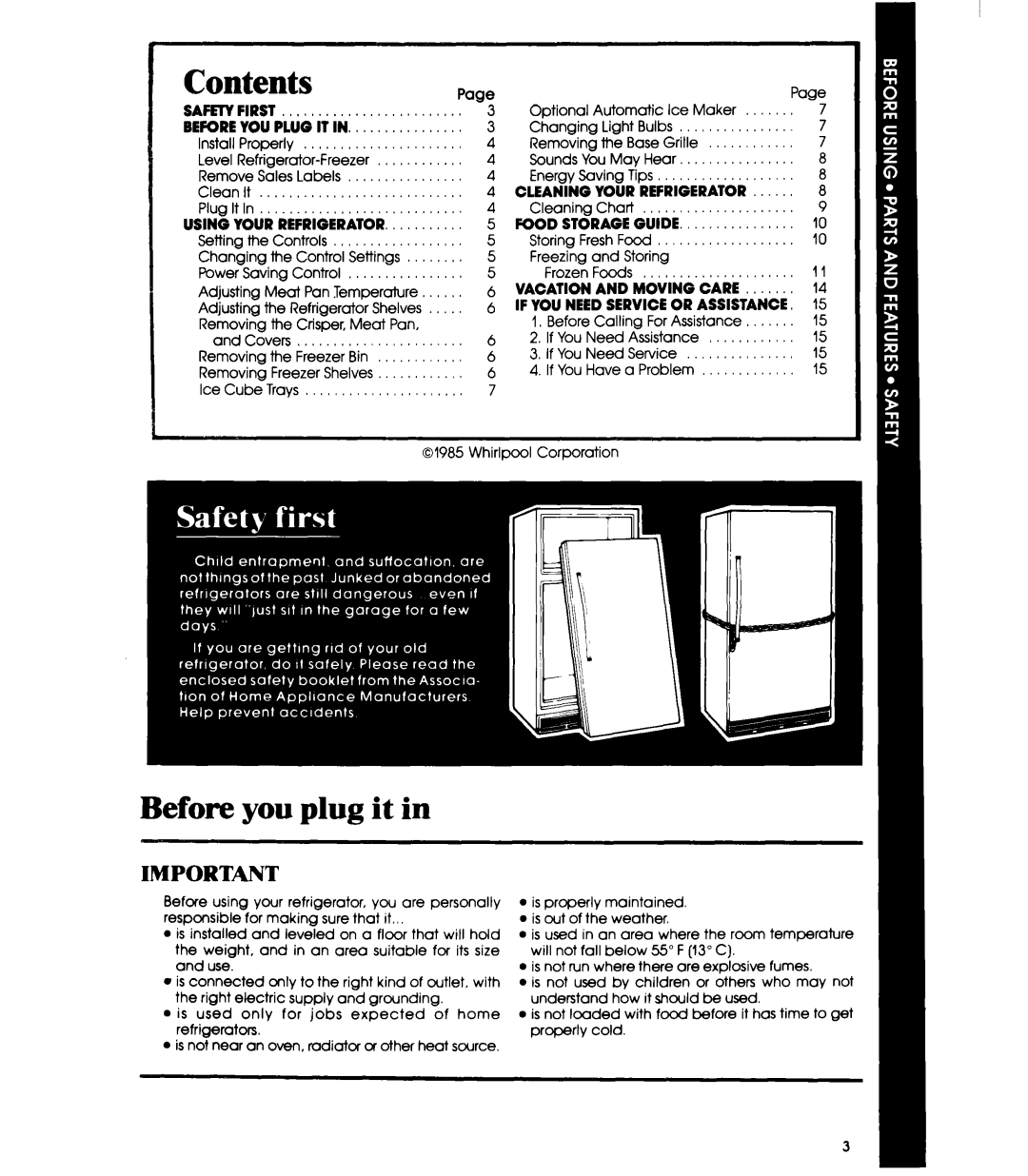 Whirlpool ED22EK manual Contents 