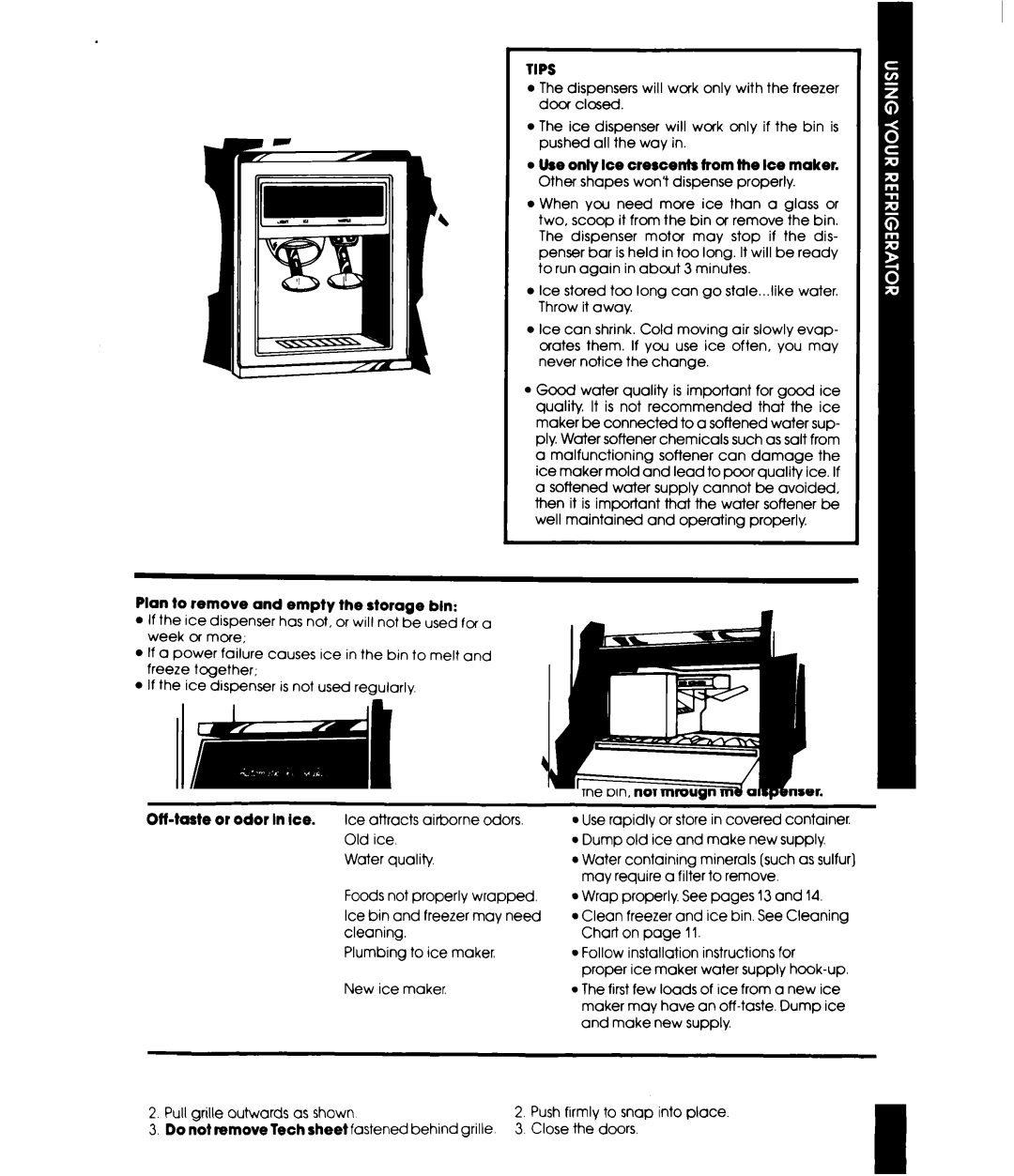 Whirlpool ED22EM manual Tips, Plan to remove and empty the storage bln 