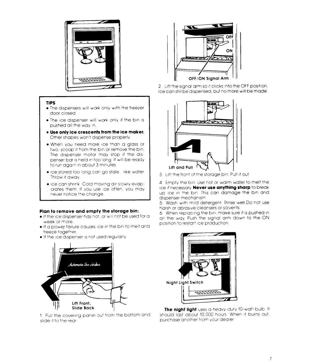 Whirlpool ED22MM manual Tips 