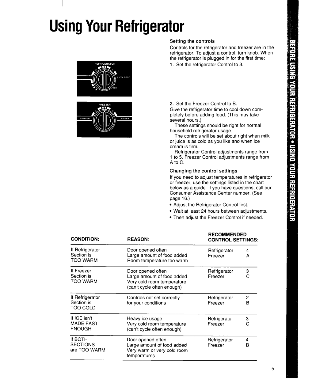 Whirlpool ED22DK, ED22RK manual UsingYourRefrigerator 