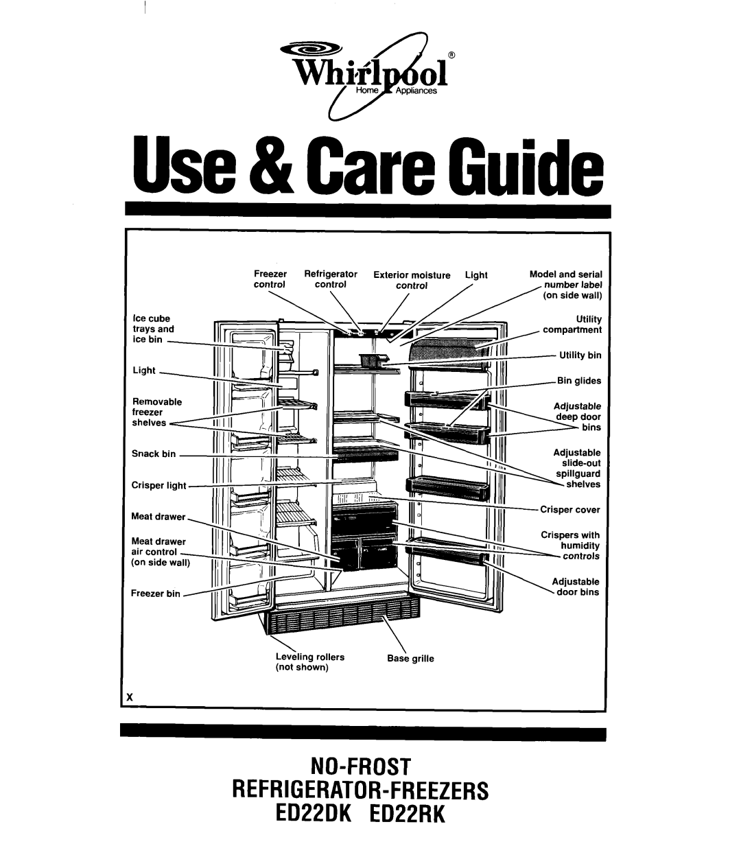 Whirlpool manual Use& CareGuide, No-Frost, REFRIGERATOR-FREEZERSED22DK ED22RK 