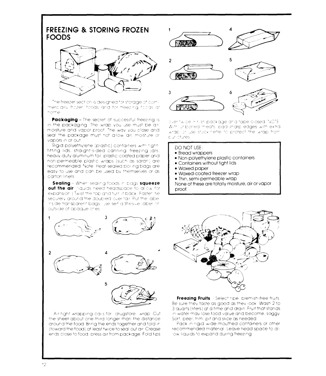 Whirlpool ED25EM manual Packaglng-The, Sed, Do not USE 