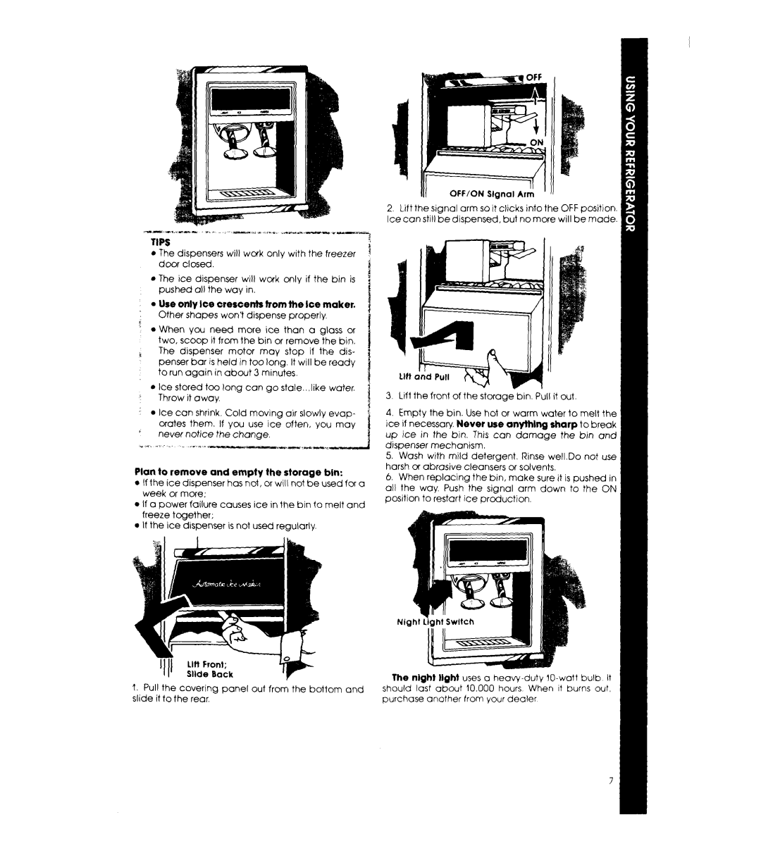 Whirlpool ED25EM manual Tips 