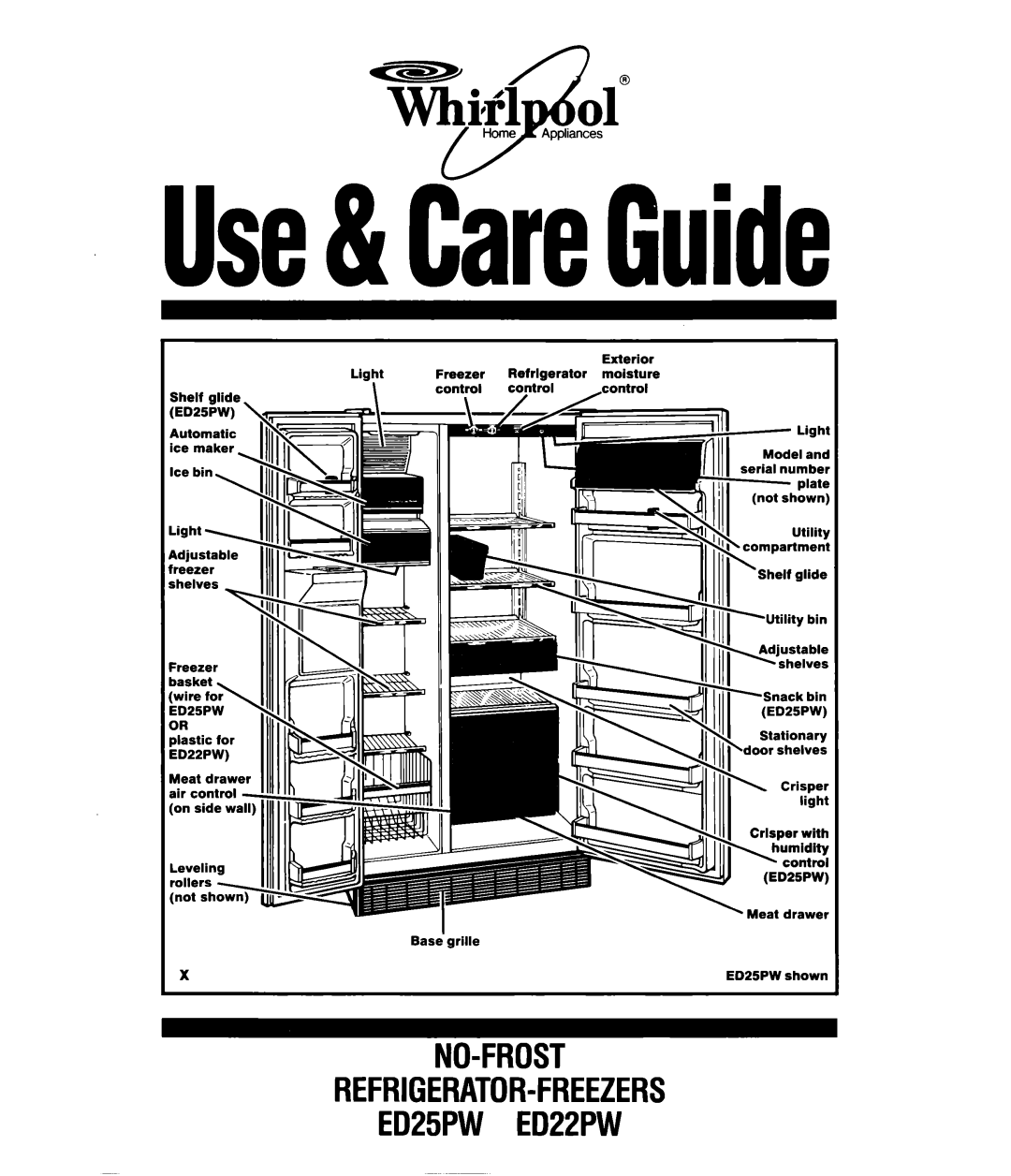 Whirlpool manual ED25PW ED22PW 