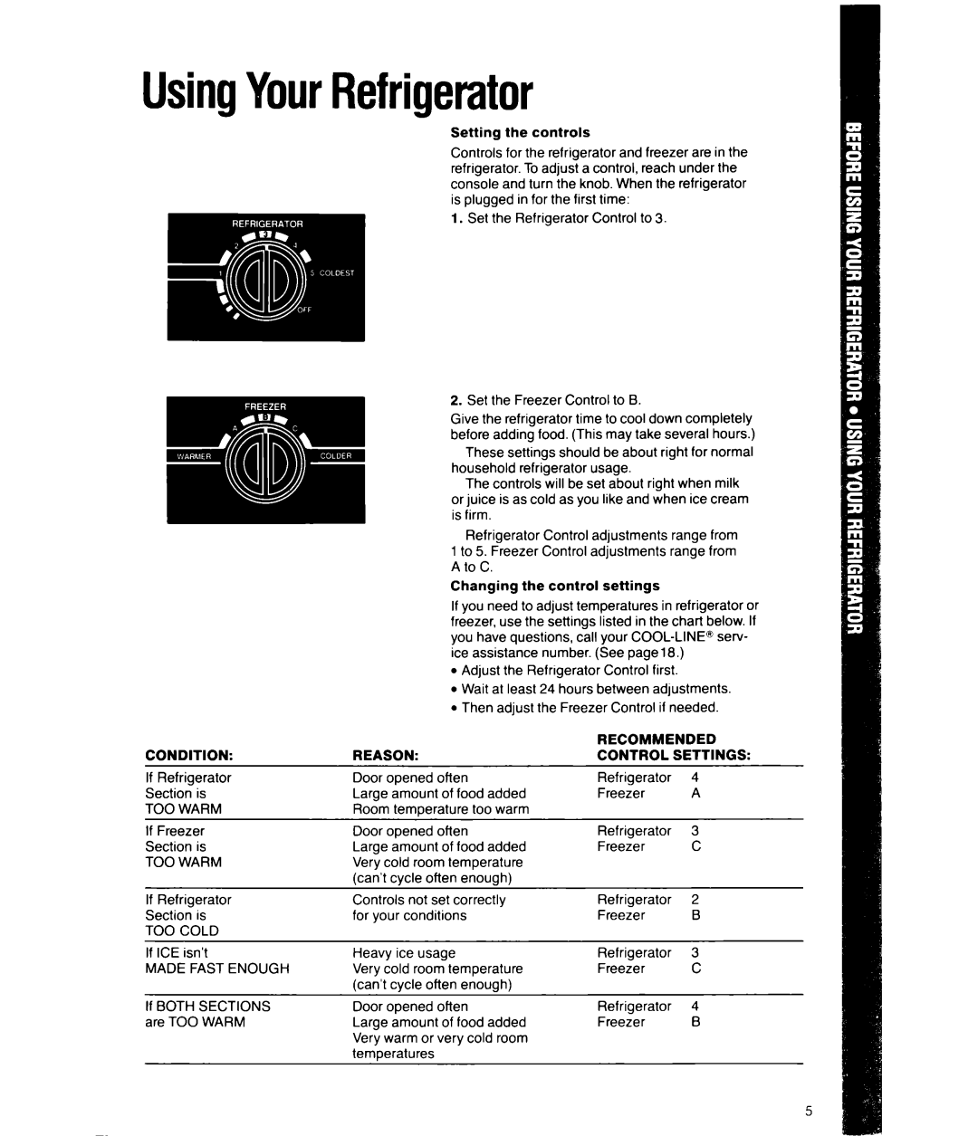 Whirlpool ED25PW manual UsingYourRefrigerator 