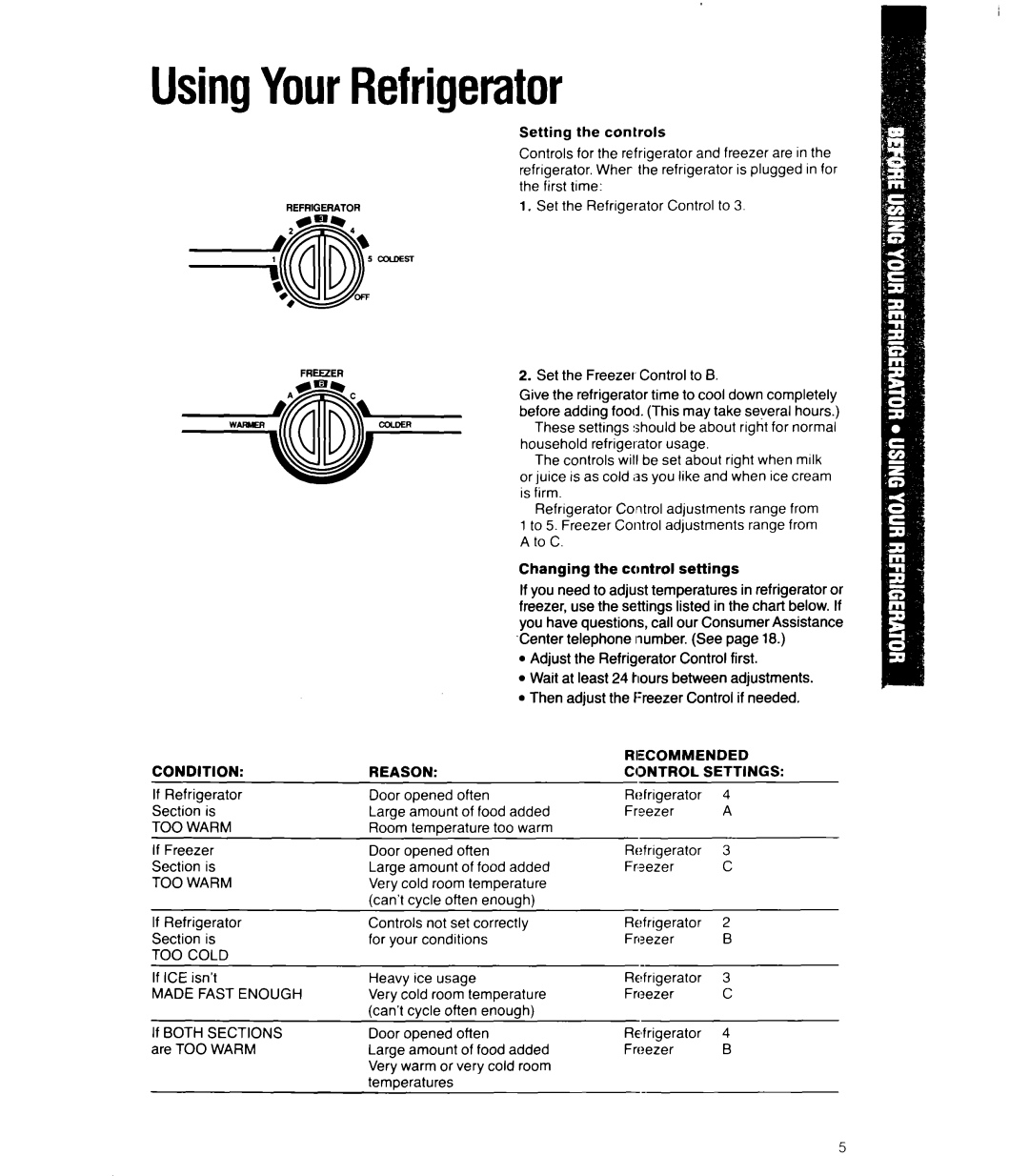 Whirlpool ED25RQ manual UsingYourRefrigerator 