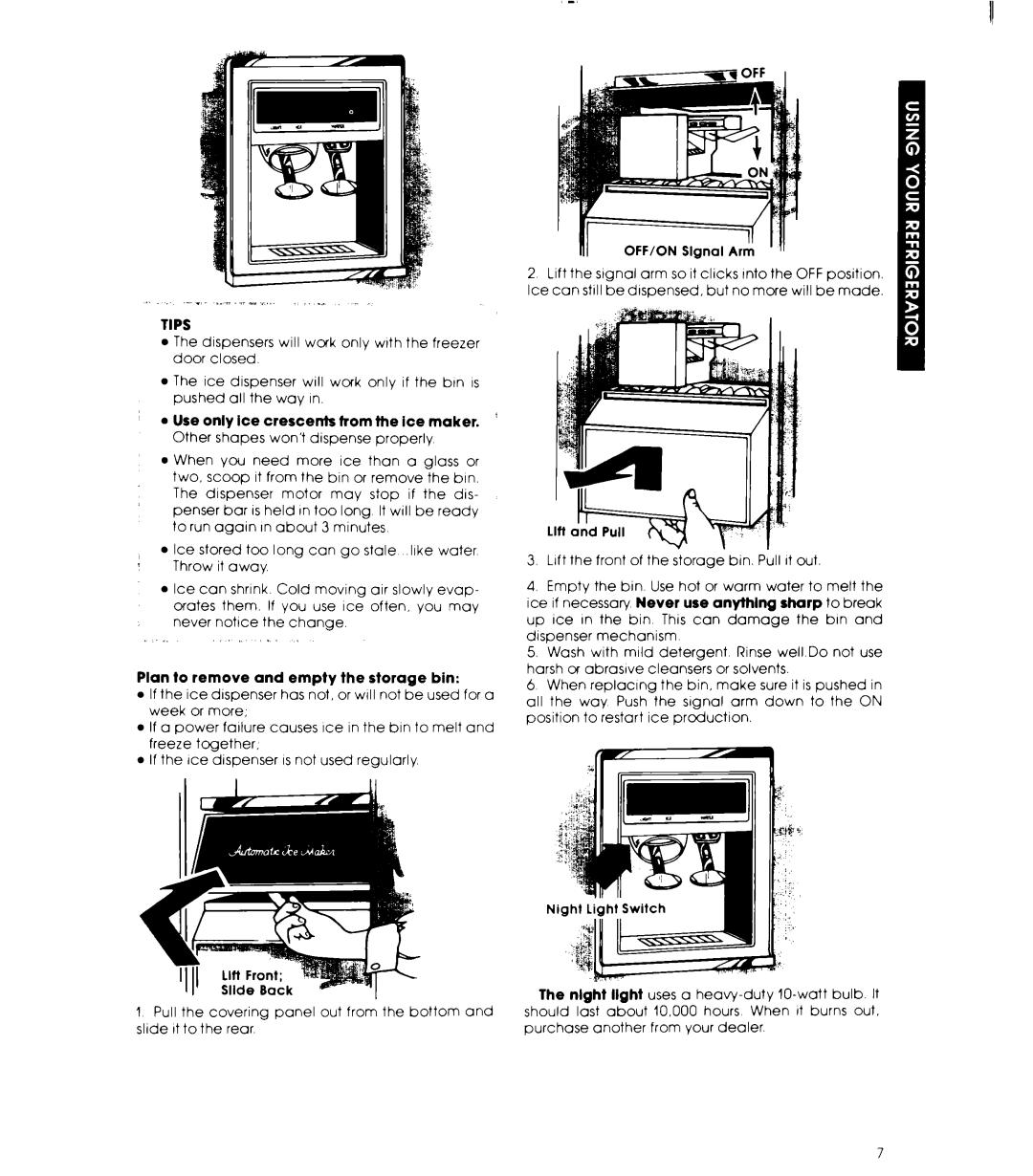 Whirlpool ED25SM manual Tips 