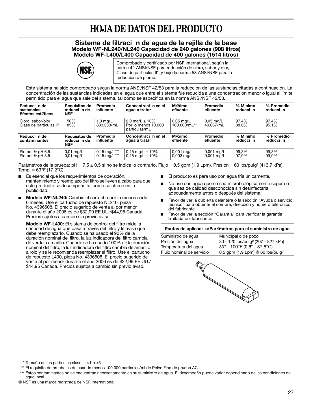 Whirlpool ED2NHAXNL01, ED2LHAXML10, ED2NHGXRL01, ED2NHGXRQ01, ED2NHGXMT10 Hoja DE Datos DEL Producto, 33 100F 0,6 37,8C 