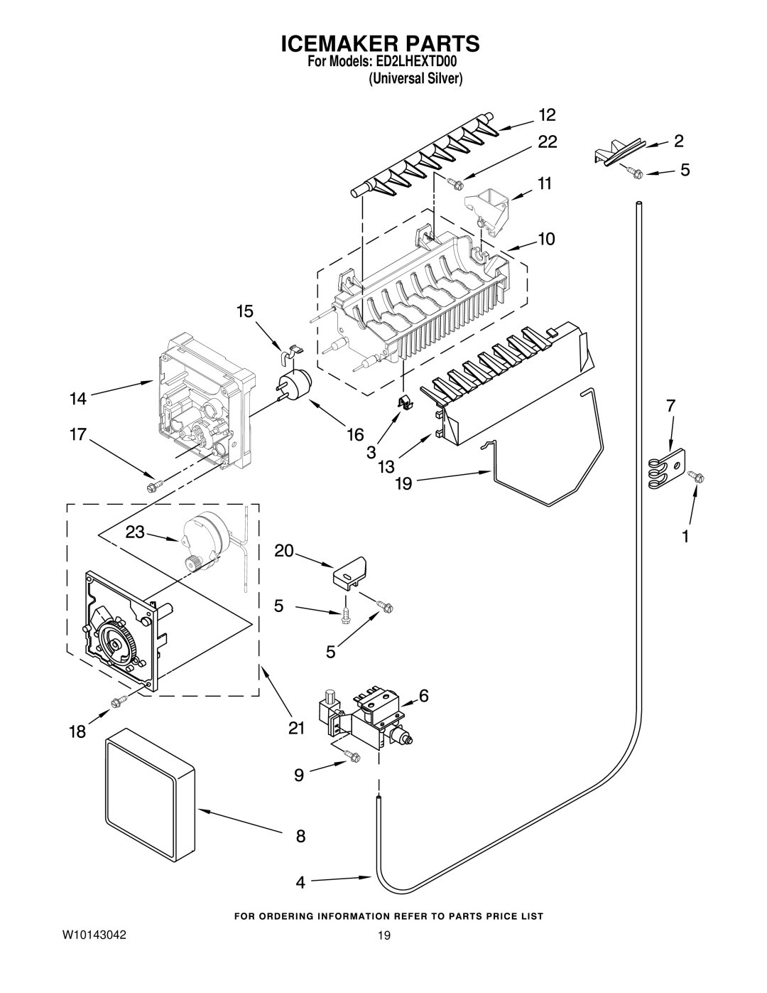 Whirlpool ED2LHEXTD00 manual Icemaker Parts 