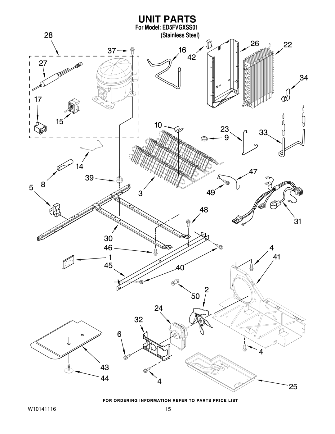 Whirlpool ED5FVGXSS01 manual Unit Parts 