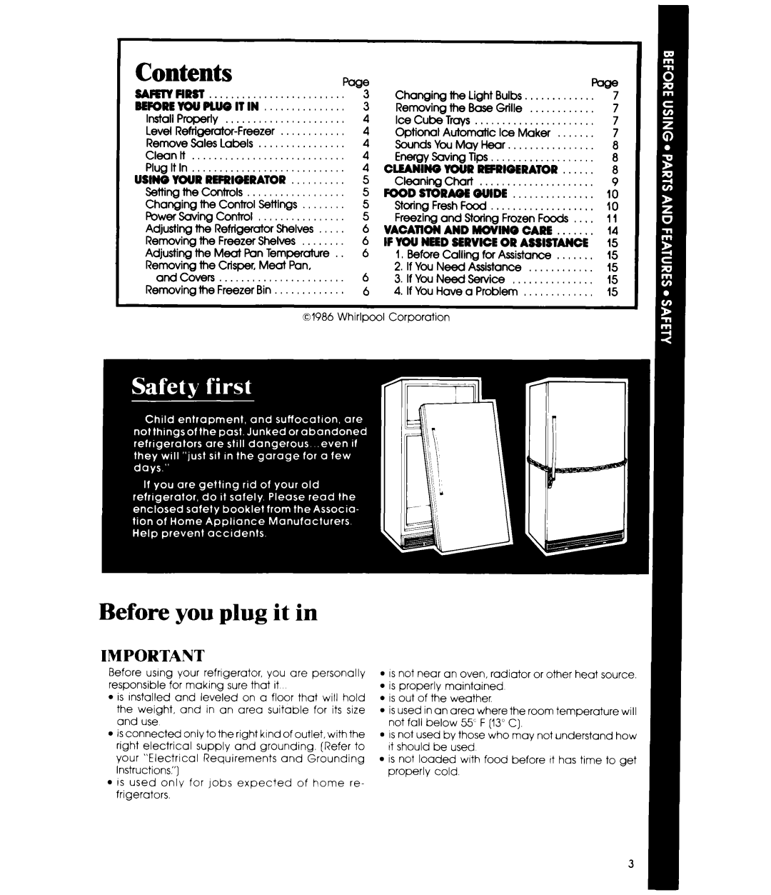 Whirlpool EDl9VK manual Contents 