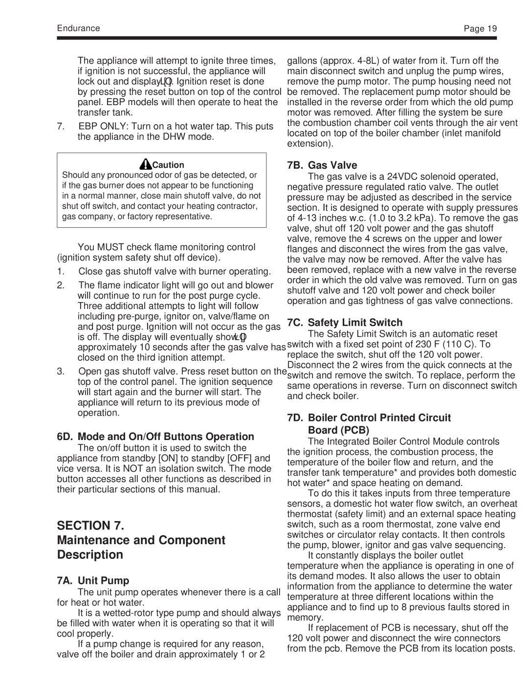 Whirlpool EDP/EDN warranty Maintenance and Component Description 