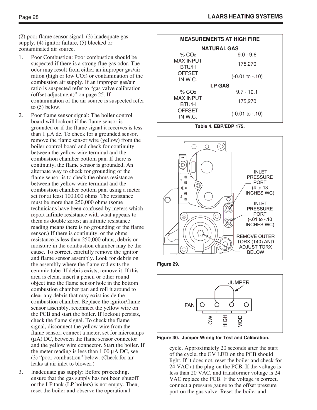 Whirlpool EDP/EDN warranty Poor flame sensor signal The boiler control 