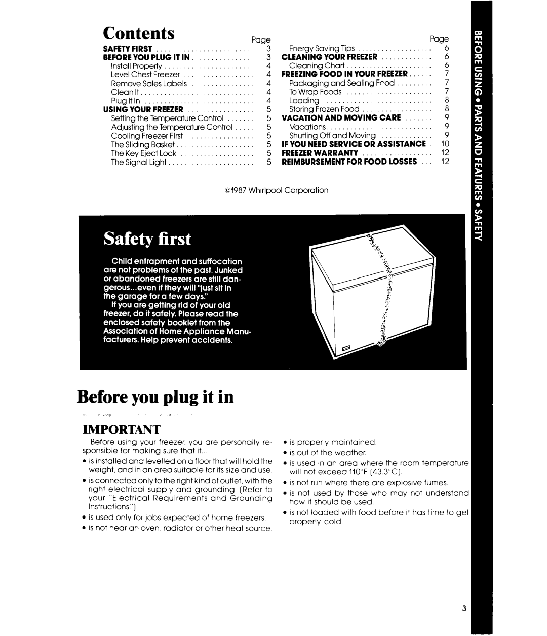 Whirlpool EH090F, EH060F manual Contents, Before you plug it 