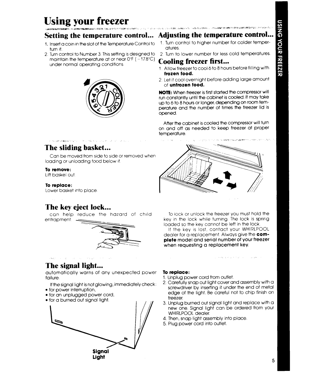 Whirlpool EH120F manual Using your 