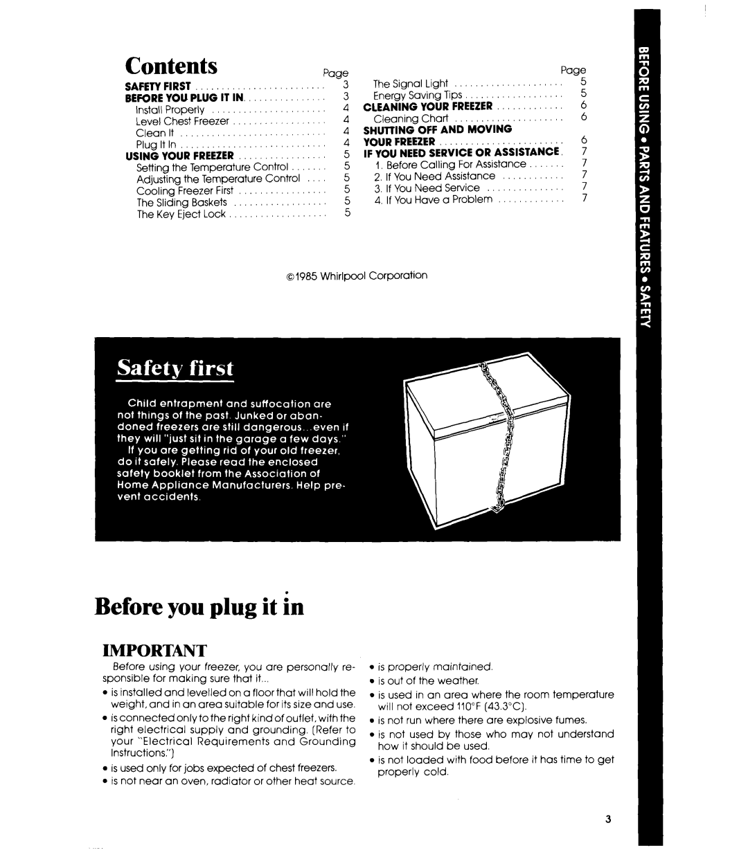 Whirlpool EH1500 manual Before you plug it, Contents 