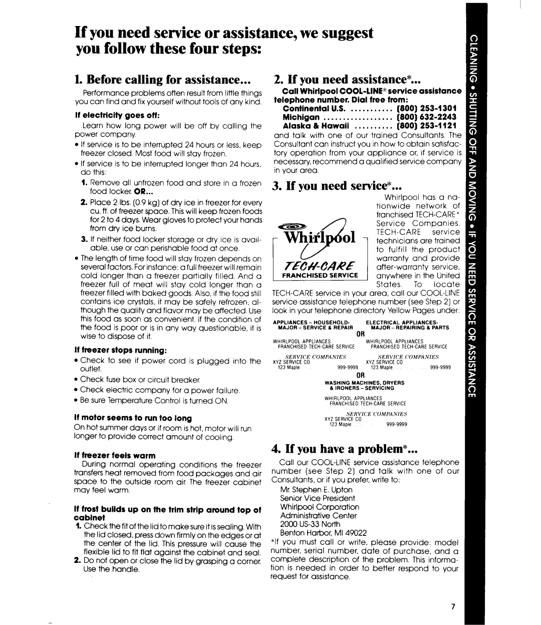 Whirlpool EH1500 manual Before calling for assistance, If you need assistance, Lf you need service, If you have a problem 