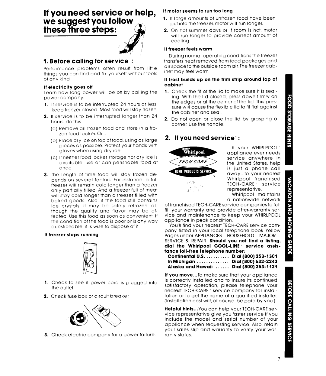 Whirlpool EH15OCXK warranty Before calling for service, If you need service 