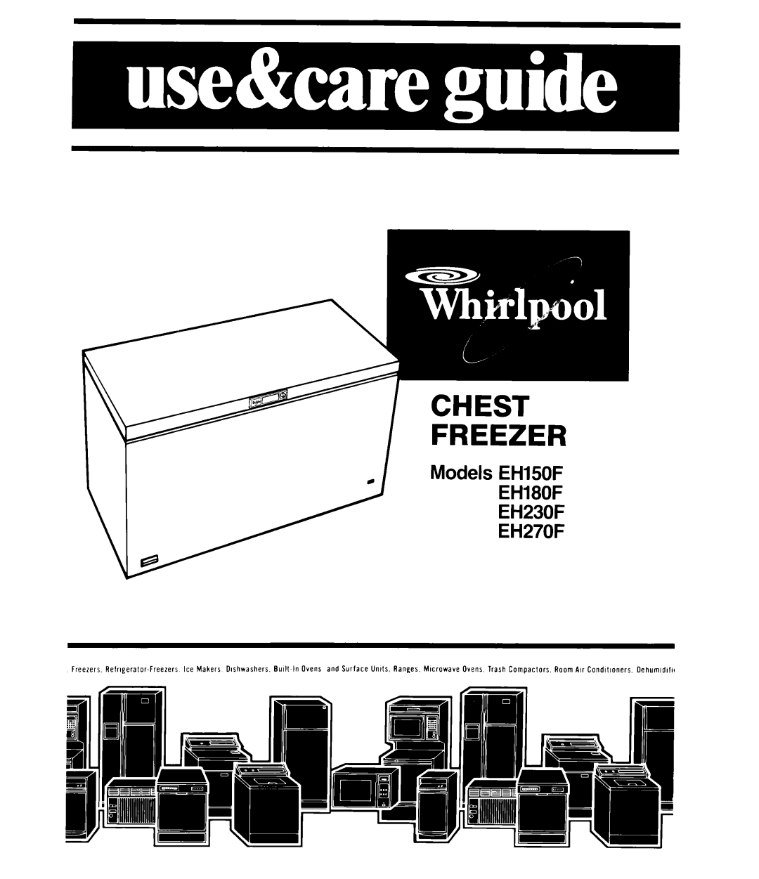 Whirlpool manual Models EH150F EH180F EH230F EH270F 