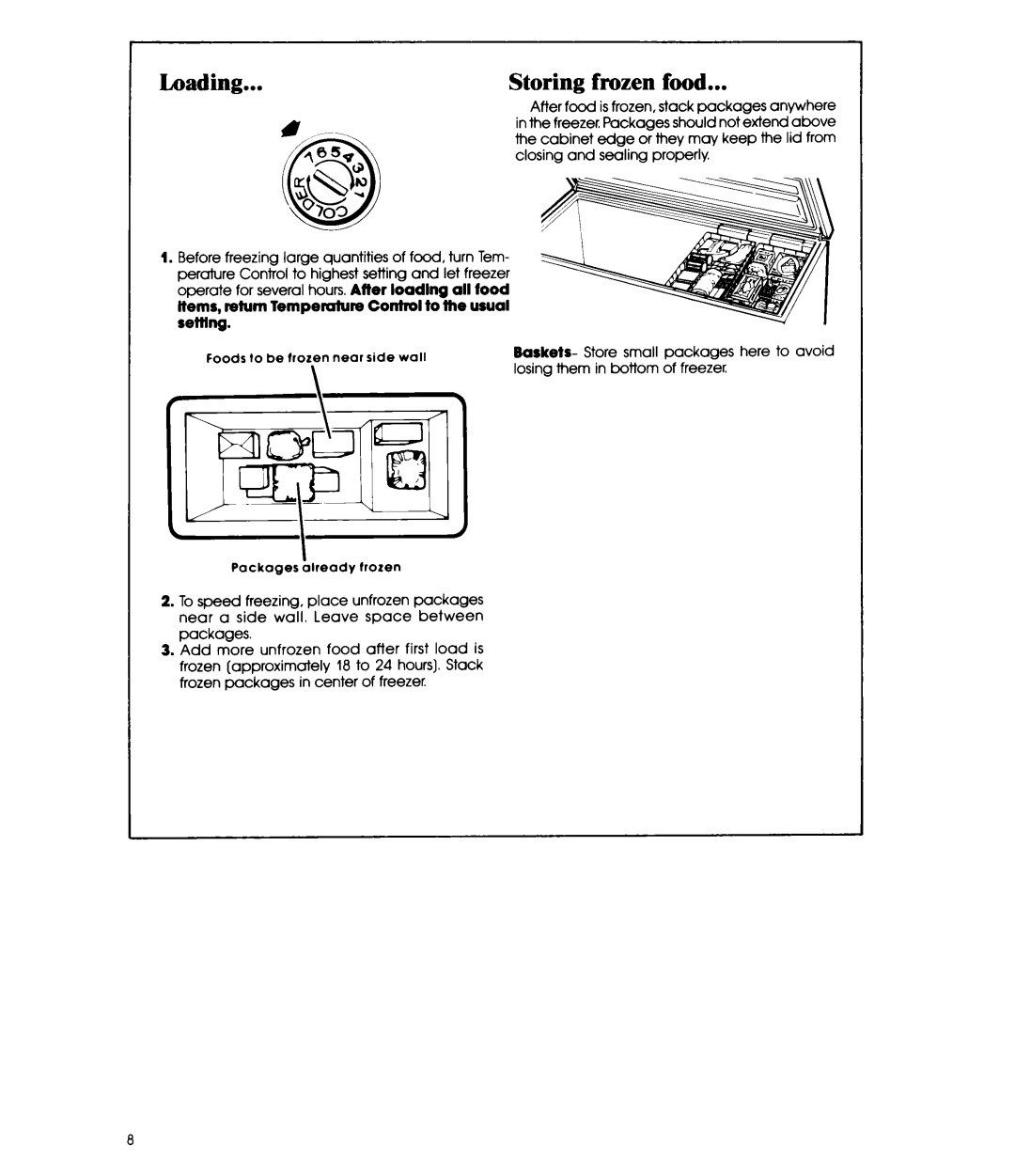 Whirlpool EH230F, EH270F, EH180F, EH150F manual Loading 