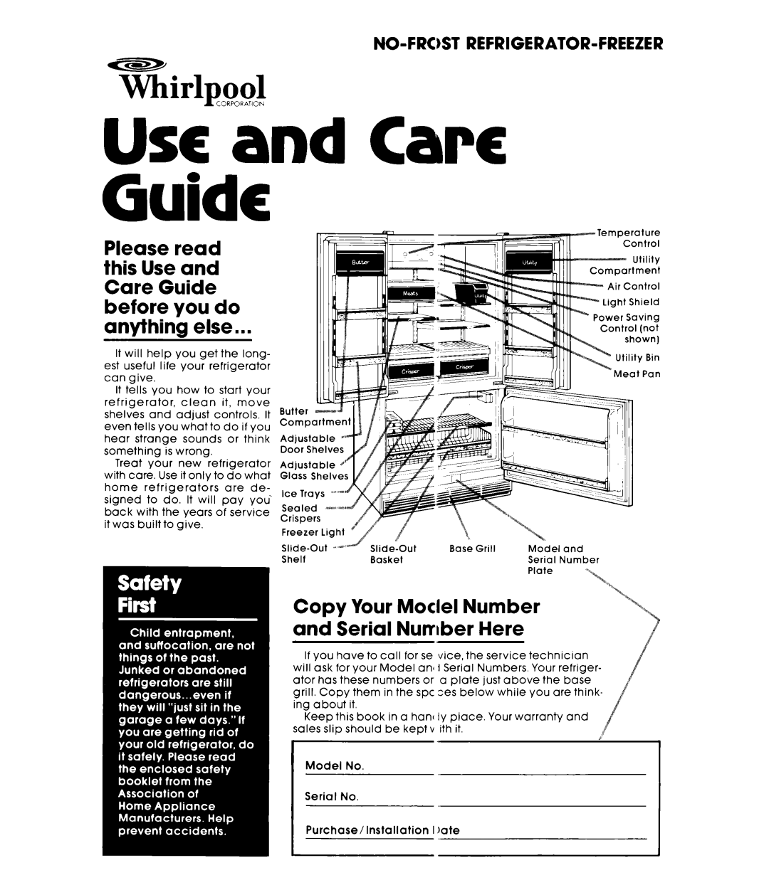 Whirlpool EHB191MKWR0 warranty Read This, Care, You Anything Else, Copy Your Model Number Serial Number Here 