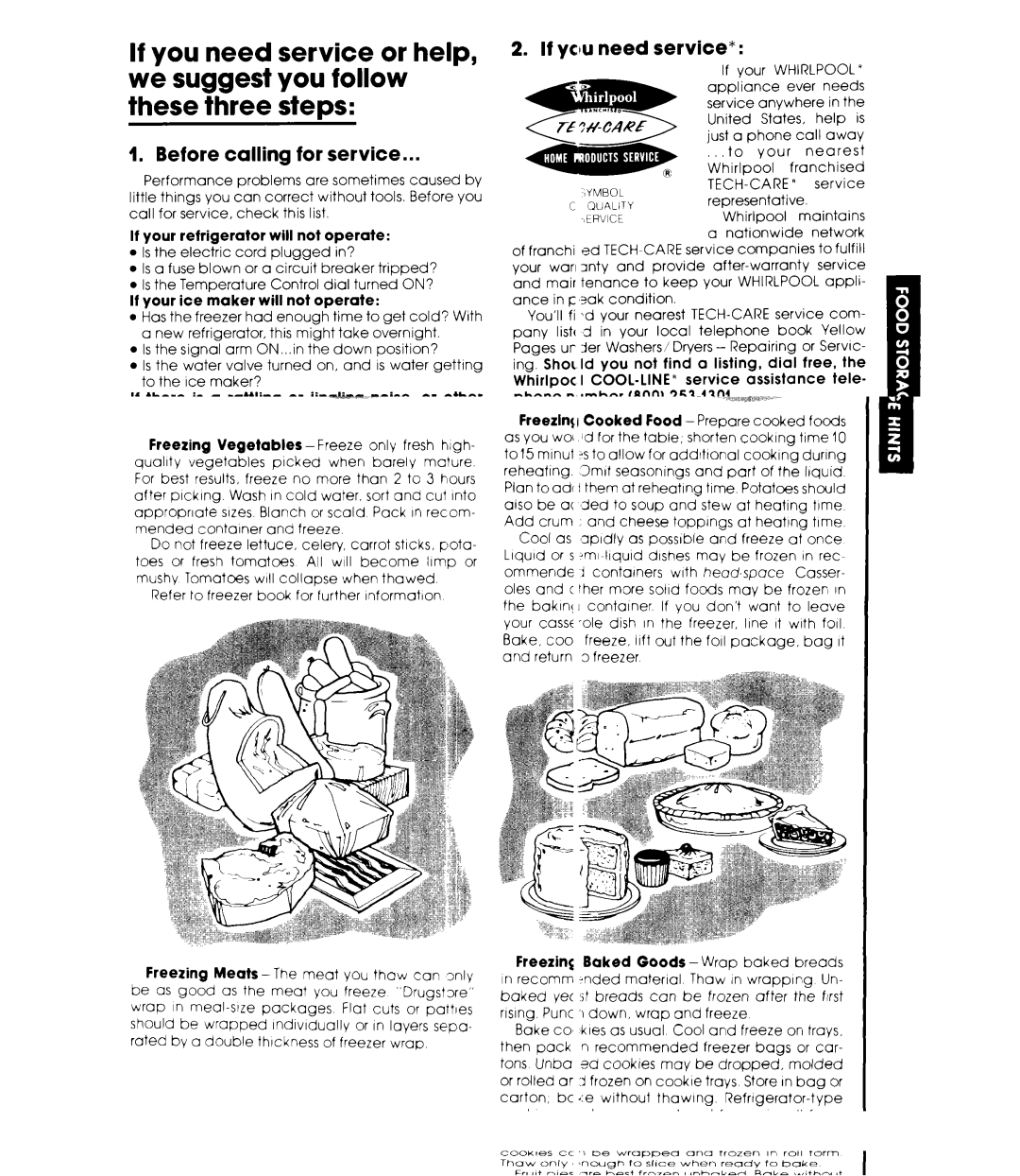 Whirlpool EHB191MKWR0 warranty Before calling for service, If ycu need service, If you have a problem 