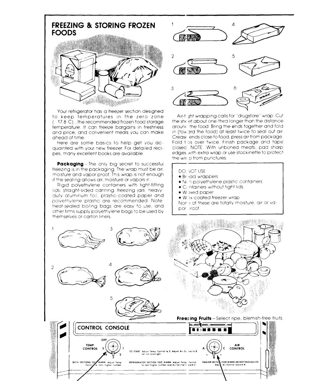 Whirlpool EHB191MKWR0 warranty Freezing & Storing Frozen, Do \JOT USE 